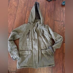 Olive green barn coat